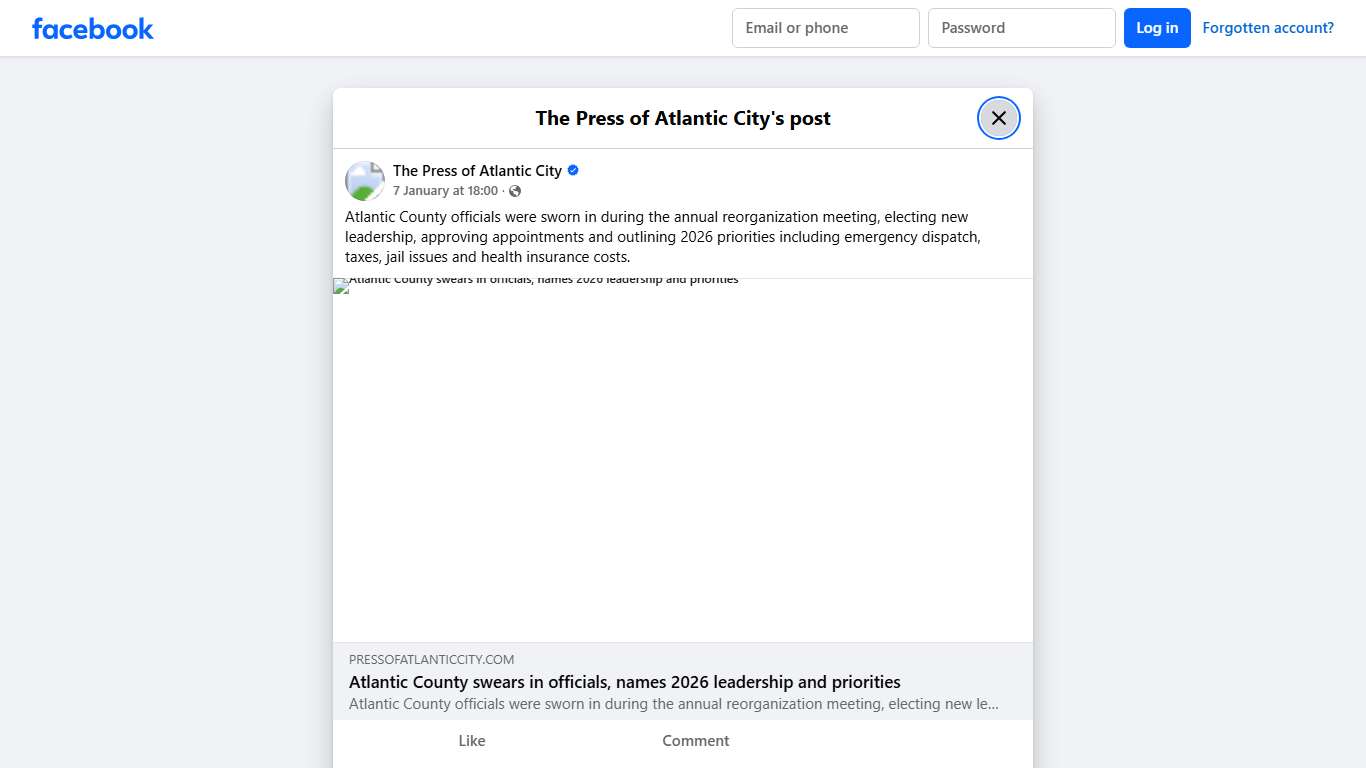 Atlantic County officials... - The Press of Atlantic City Facebook